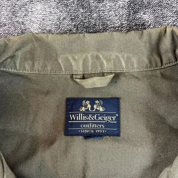 Vtg Willis & Geiger Safari Hemingway Belted Button Up Bush Poplin XL/XXL* - Picture 3 of 12